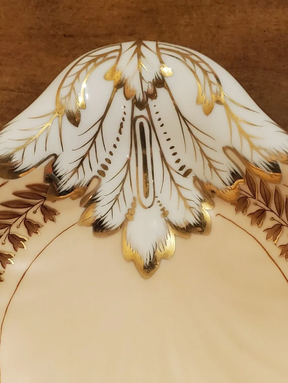 Decorative Elegant Plate/Functional/ Collectible. Cream and Gold By Andrea Shell
